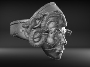 medusa gorgona Model Cetak 3D