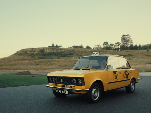 FIAT 125P TAXI 3D Model