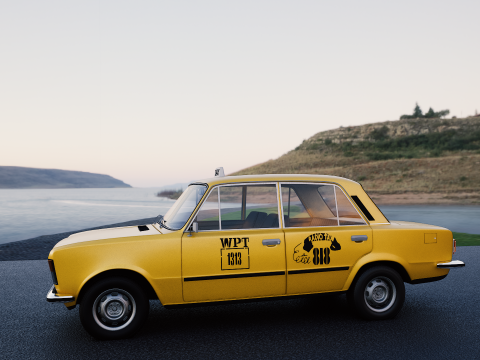 FIAT 125P TAXI 3D Model