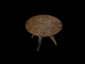 small round table Modello 3D