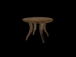 small round table Modello 3D