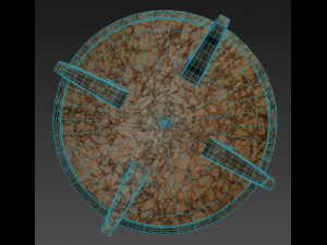 small round table Modello 3D