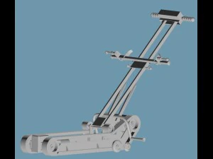 electric lift chair with a person with disabilitie 3D Model