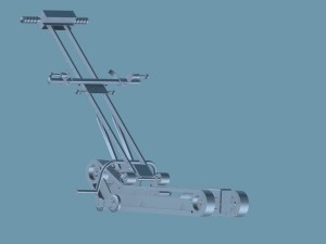 electric lift chair with a person with disabilitie Modelo 3D
