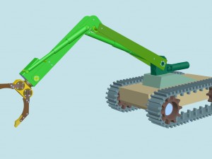 manipulator on crawlers 3Dモデル