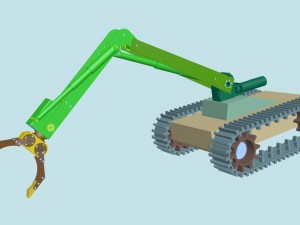 manipulator on crawlers 3D 모델