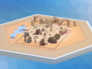 low poly western city and environment pack 3D Model