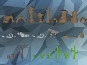 low poly western city and environment pack 3D Model
