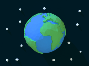 low poly planets 3D Model