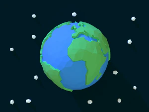 low poly planets 3D Model