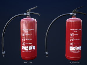 fire fighting equipment 1 plus 1 pbr pack 3D Model