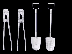 fire fighting equipment 1 plus 1 pbr pack 3D Model