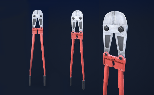 bolt cutter 1 plus 1 pbr game ready 3D मॉडल .c4d .max .obj .3ds .fbx .stl .blend 