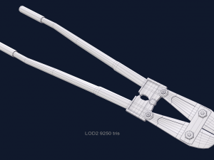 bolt cutter 1 plus 1 pbr game ready 3D मॉडल