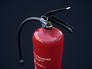 fire extinguisher 1 plus 1 pbr game ready Modèle 3D