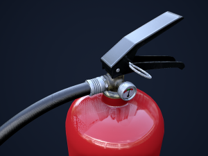 fire extinguisher 1 plus 1 pbr game ready Modèle 3D