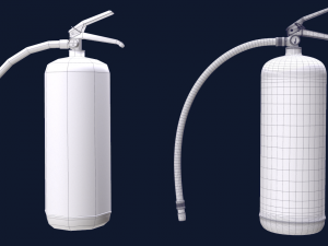 fire extinguisher 1 plus 1 pbr game ready Modèle 3D