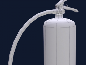 fire extinguisher 1 plus 1 pbr game ready Modèle 3D