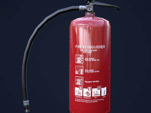 fire extinguisher 1 plus 1 pbr game ready Modèle 3D