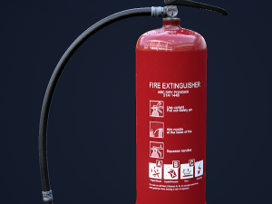 fire extinguisher 1 plus 1 pbr game ready Modèle 3D