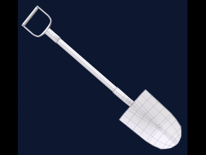 shovel 1 plus 1 pbr game ready 3D Model