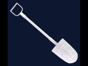 shovel 1 plus 1 pbr game ready 3D Model