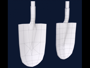shovel 1 plus 1 pbr game ready 3D Model