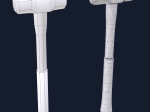 sledge hammer 1 plus 1 pbr game ready Modello 3D