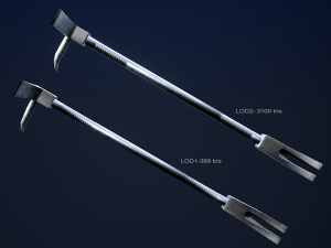 halligan bar 1 plus 1 pbr game ready 3D 模型