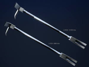 halligan bar 1 plus 1 pbr game ready 3D Model