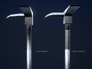 halligan bar 1 plus 1 pbr game ready 3D 模型