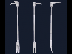 halligan bar 1 plus 1 pbr game ready 3D 模型