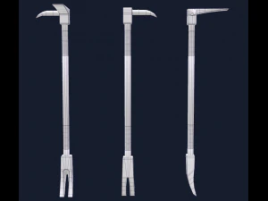 halligan bar 1 plus 1 pbr game ready 3D Model
