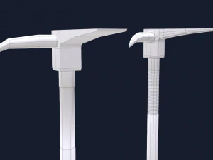 halligan bar 1 plus 1 pbr game ready 3D Model
