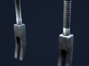 halligan bar 1 plus 1 pbr game ready 3D Model