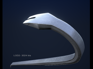 crowbar 1 plus 1 pbr game ready 3D Model