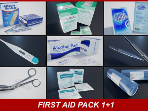 first aid pbr pack 1 plus 1 3D Model