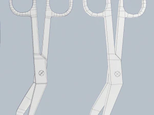scissors pbr game ready 3D Model