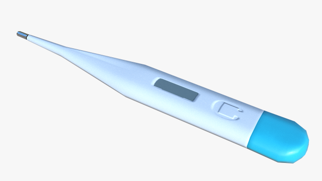 thermometer pbr low poly 3D Model .c4d .max .obj .3ds .fbx .stl .blend 