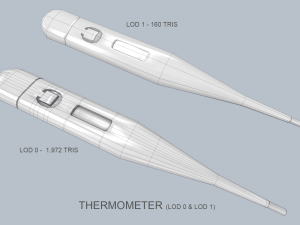 thermometer pbr low poly 3D Model