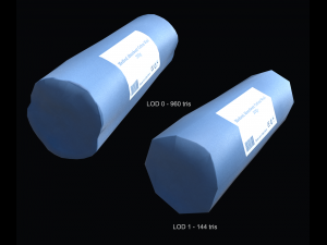 cotton wool pbr game ready Model 3D