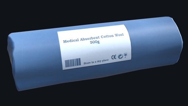 cotton wool pbr game ready Model 3D .c4d .max .obj .3ds .fbx .stl .blend 