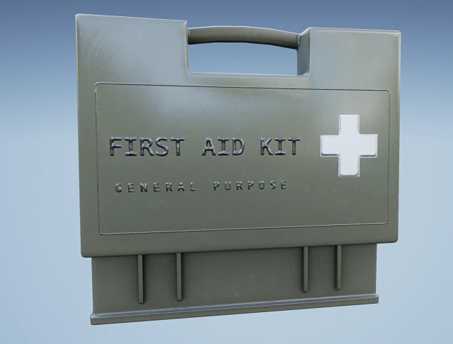 military first aid box game ready 3D Model .c4d .max .obj .3ds .fbx .stl .blend 