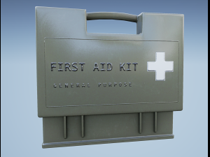 military first aid box game ready 3D Model
