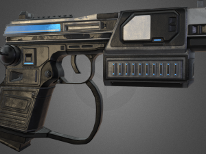 futuristic pistol Modèle 3D