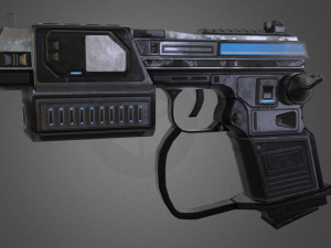 futuristic pistol 3D 모델