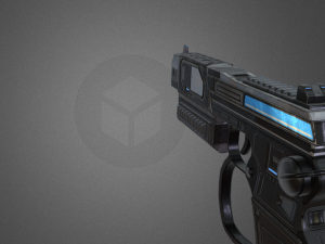 futuristic pistol 3D 모델