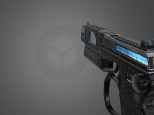 futuristic pistol 3D Model