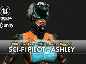 sci-fi pilot - ashley 3Dモデル