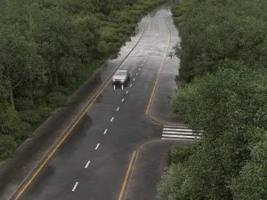 universal wet asphalt 3D Model